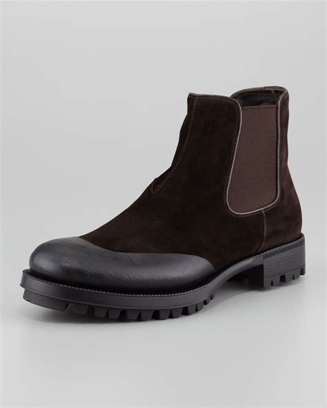 prada rubber chelsea boots